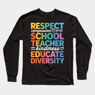 After School Teacher Appreciation Week Back to School Long Sleeve T-Shirt